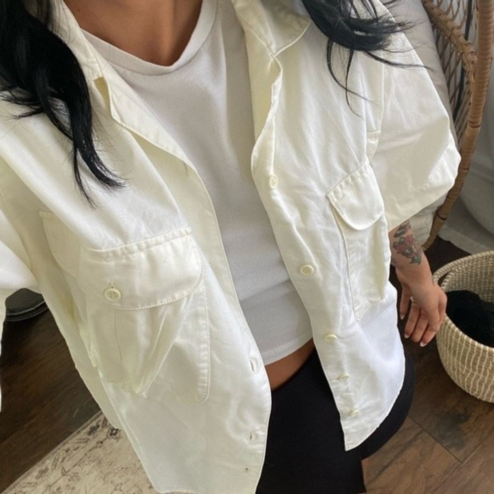 Vintage Cream Button Down Shirt